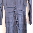 Long Sleeve V-Neck Sheath Dress-10