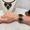 Beaded Black Jewelry Set-10