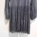 Metallic Long Sleeve Dress-5