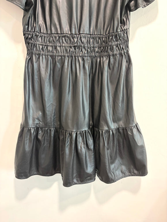 Faux Leather Dress