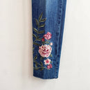Floral Embroidered Skinny Jeans-5