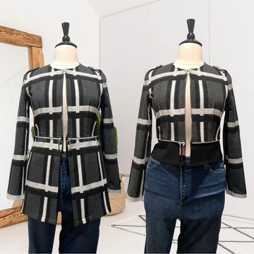 Zip Away Plaid Jacket