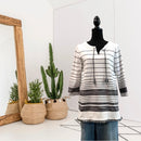 Striped Tassel Blouse-1