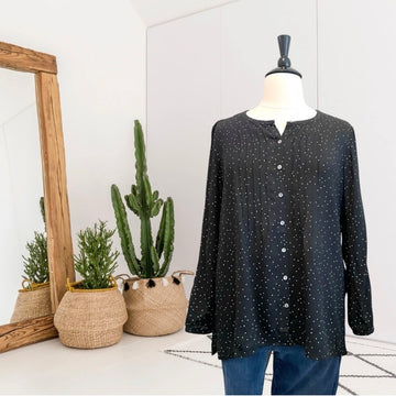 Square Polka Dot Blouse