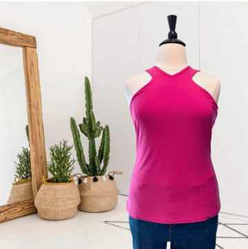 Cutaway Sleeveless Blouse