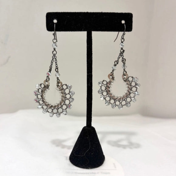 Beaded U Shape Earrings