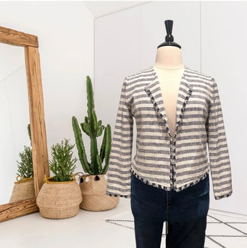 Striped Tweed Blazer