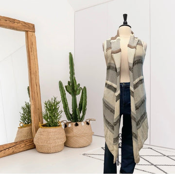 Open Front Sleeveless Cardigan