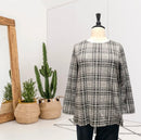 Plaid Long Sleeve Tunic-1