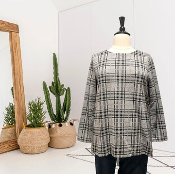 Plaid Long Sleeve Tunic