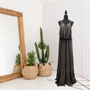 Lace Up Front Maxi Dress-1