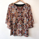 Floral Banded Waist Blouse-3