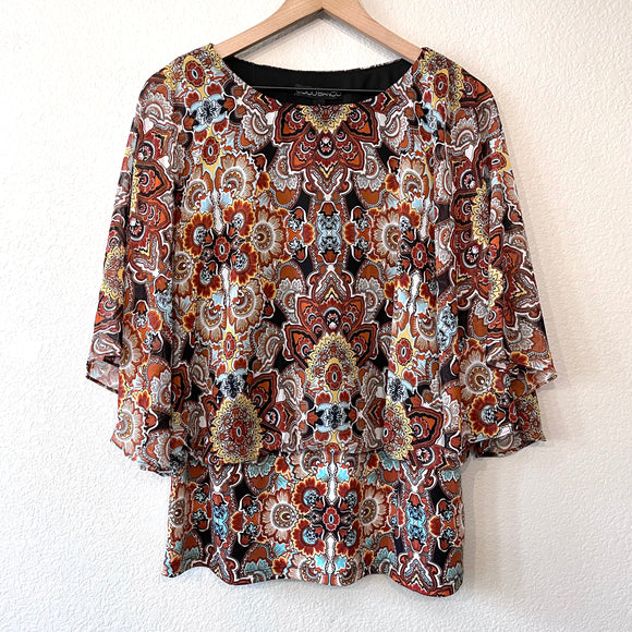 Floral Banded Waist Blouse
