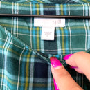 Plaid Popover Blouse-4