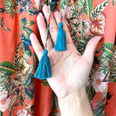 Floral Embroidered Tassel Top-4