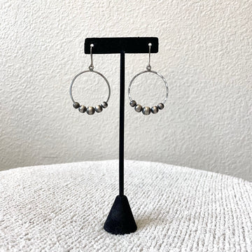 Navajo Pearl Hoop Earrings