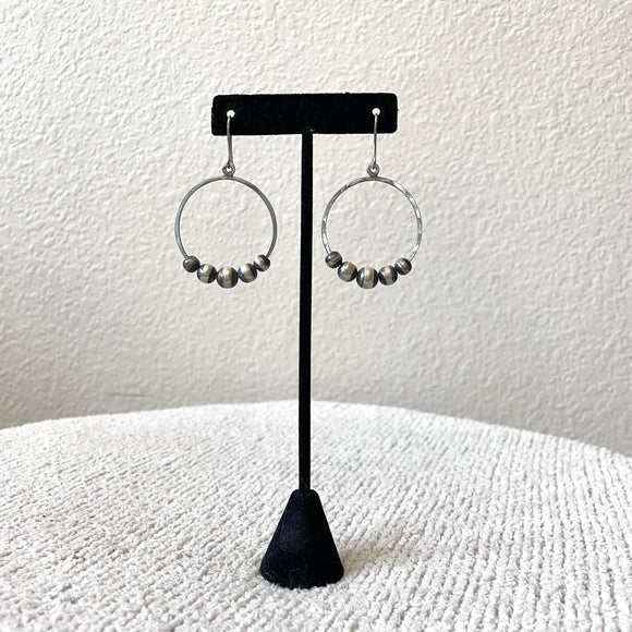Navajo Pearl Hoop Earrings