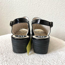 Perforated Wedge Sandals-8