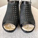 Perforated Wedge Sandals-4