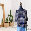 Striped Off Shoulder Top-1