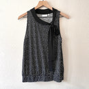 Polka Dot Bow Tie Neck Top-2