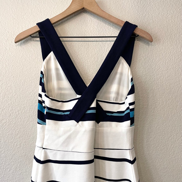 Ribbed Striped Sheath Dress