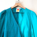 Swiss Dot Color Block Wrap Top-3