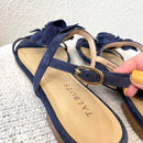 3D Floral Suede Sandals-8