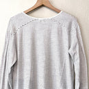 Striped Lace V-Neck Tee-8