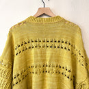 Henley Open Knit Crop Sweater-8