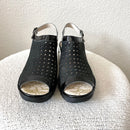 Perforated Wedge Sandals-2