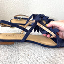 3D Floral Suede Sandals-7