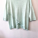 Pointelle Cross Front Hem Sweater-6