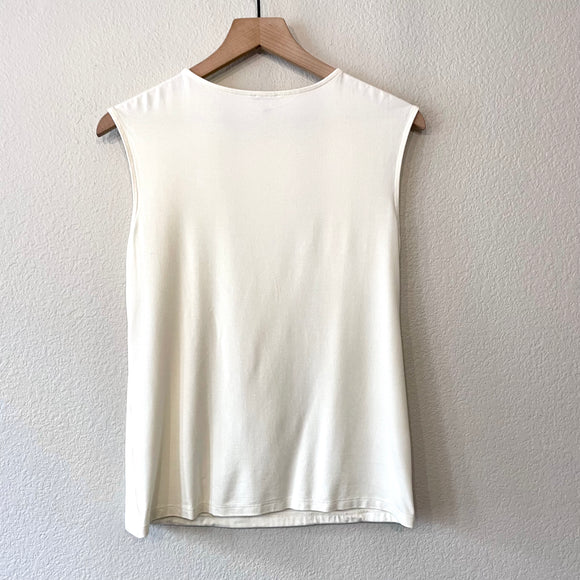 Tucked Crossover Neck Top