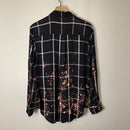 Plaid Bleach Splatter Button zip-7
