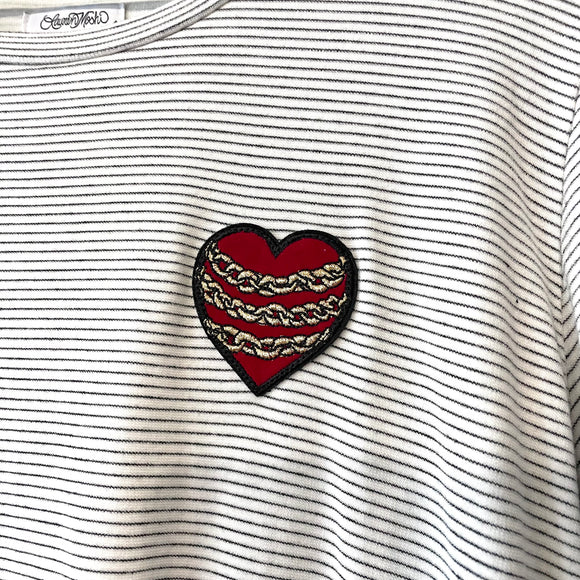 Striped Chain Heart Top