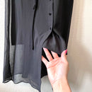 Sheer Button Down Midi Dress-7