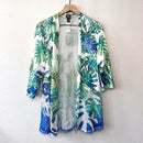 Tropical Leaf Mesh Cardigan-2