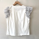 Cap Ruffle Sleeve Top-7