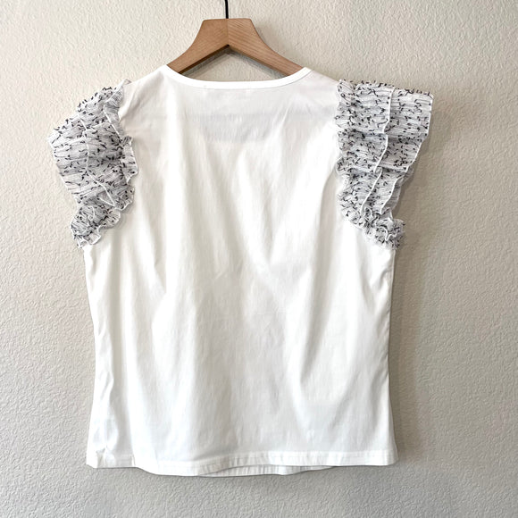 Cap Ruffle Sleeve Top