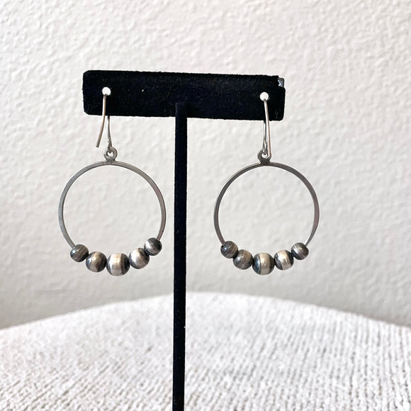 Navajo Pearl Hoop Earrings
