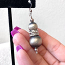 Navajo Pearl Crystal Earrings-3