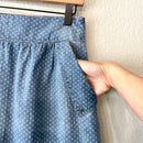 Polka Dot Chambray Skirt-5