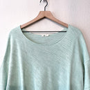 Pointelle Cross Front Hem Sweater-3