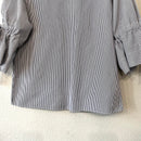 Striped Bow Sleeve Top-9