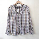 Plaid Bell Sleeve Button Up-2