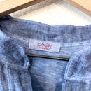 Linen Tie Front Button Up Top-4