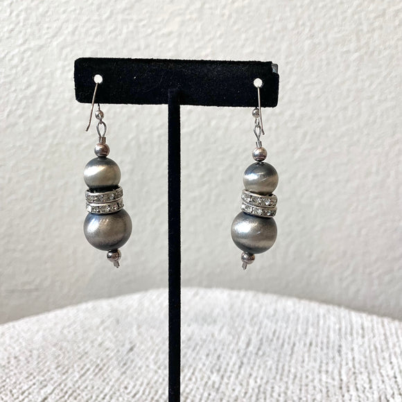Navajo Pearl Crystal Earrings