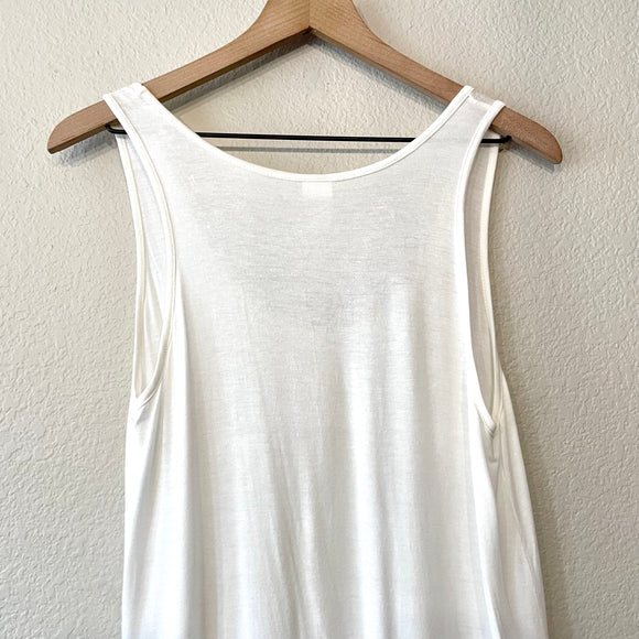 Sleeveless Poly Hem Tunic