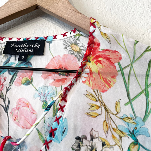 Floral Peasant Top
